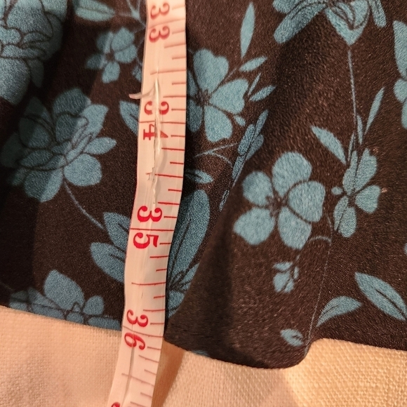 Draper James shift dress Women's size Large black and green floral - Picture 10 of 13